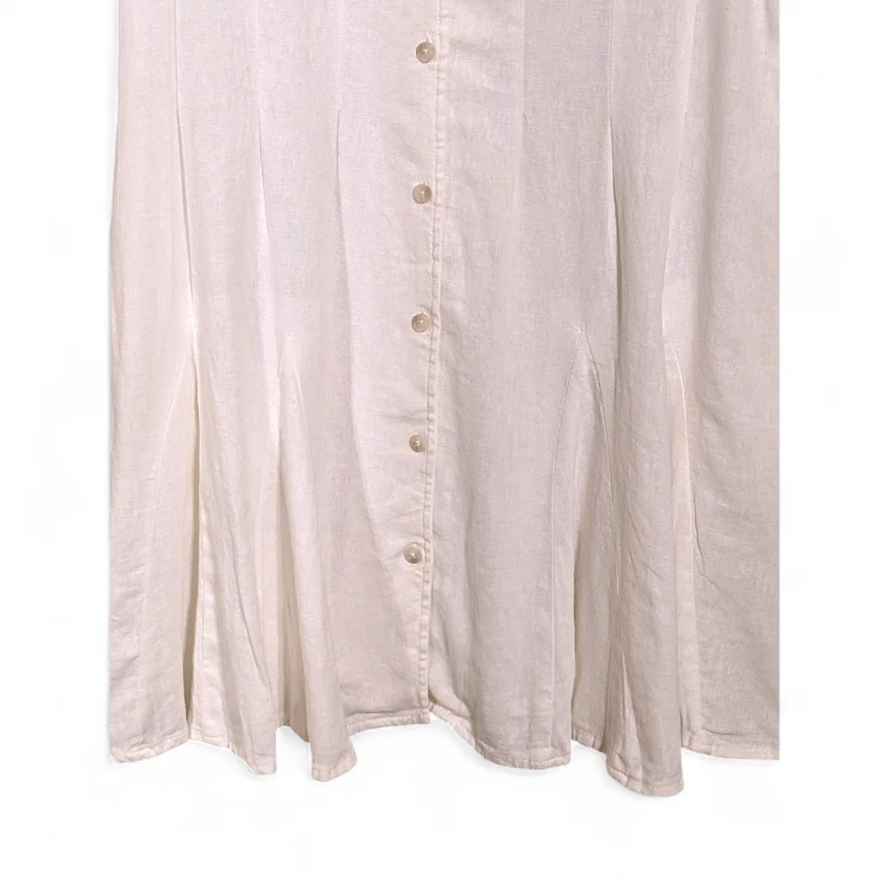 ๐คNWOT Universal Thread White Linen-Blend Button-Front Mini Dress Size Medium ๐ค - Picture 3 of 8